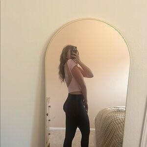 Aerie Pink Open Back Top